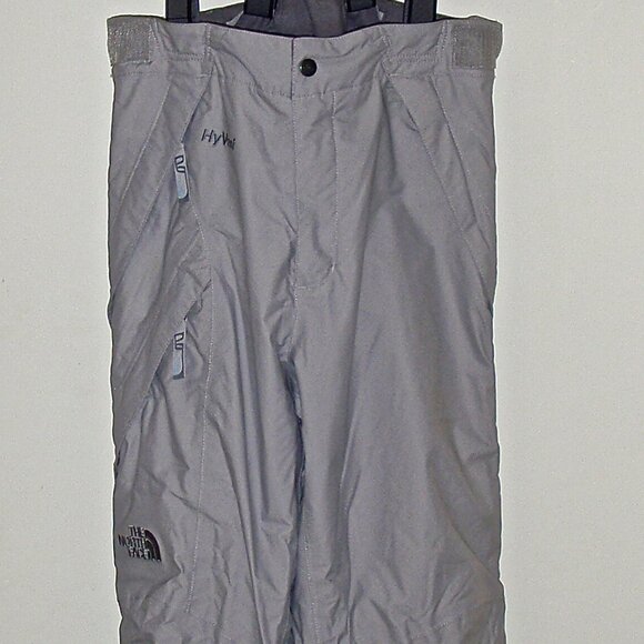 NORTH FACE WOMEN'S HYVENT GREY INSULATED SKI PANTS, DETACHABLE SUSPENDERS SIZE M - Picture 5 of 16